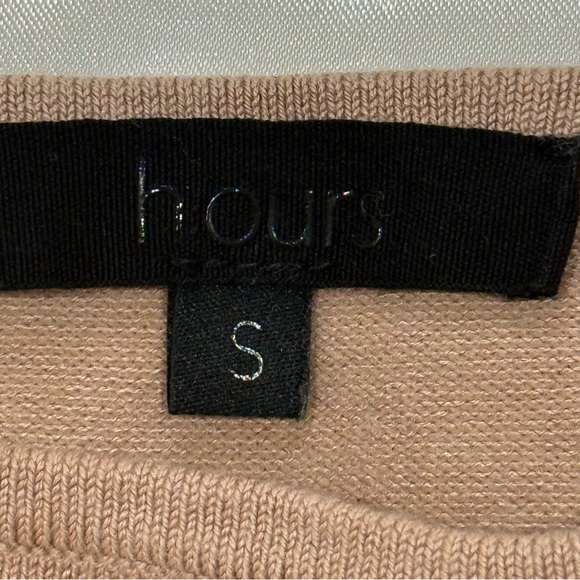 H:ours Jacklyn Sweater Cutout Mesh Cropped Neutral Tan Small Revolve Chic Edgy - Picture 8 of 11